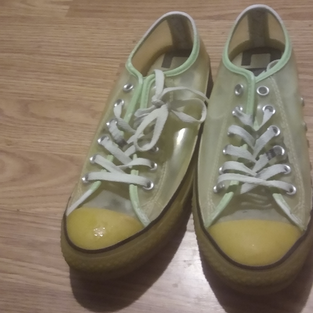 See thru converse women's size 9
